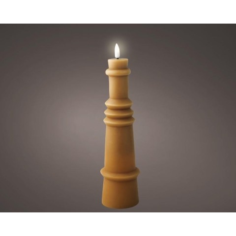 CANDELA LED MARRONE H.26.8XD6.7 CM.